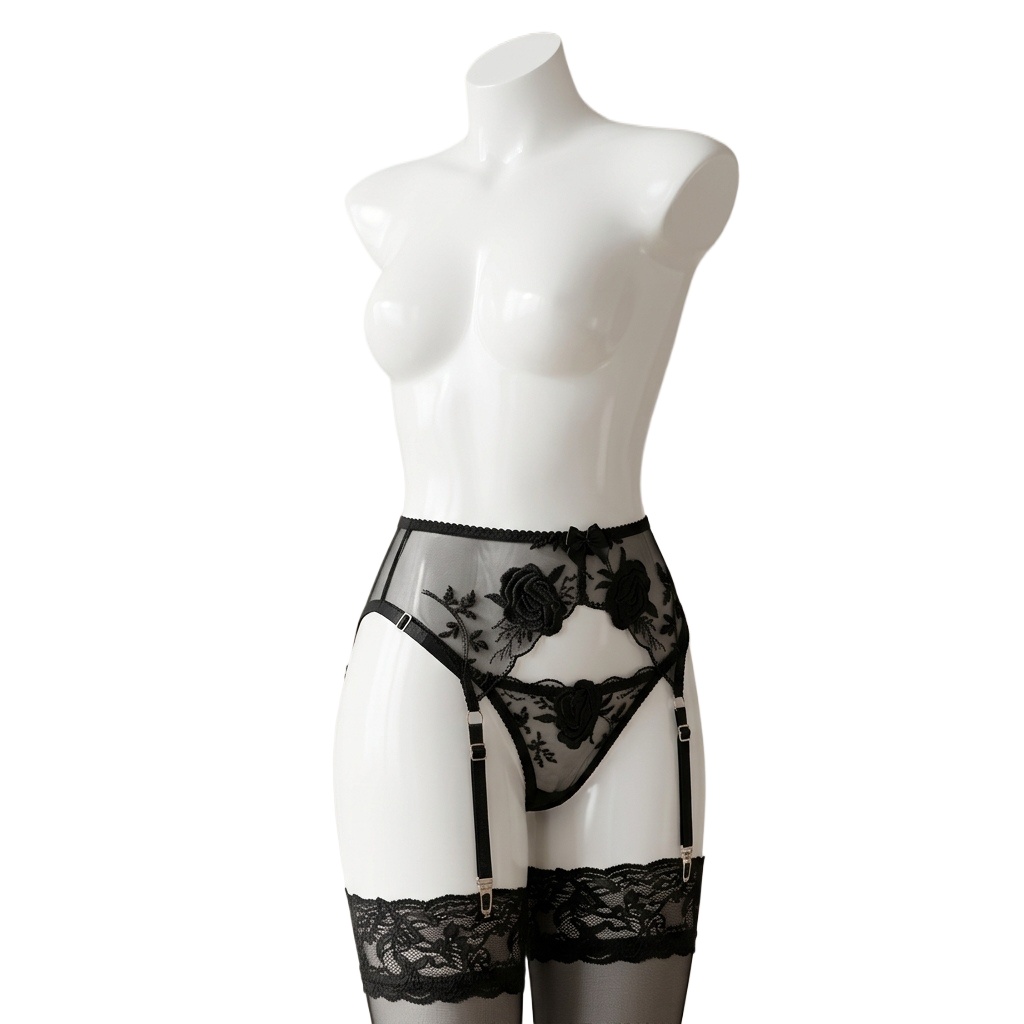 Conjunto de cinta-liga e calci - Garter Belt Set avaliação e preço