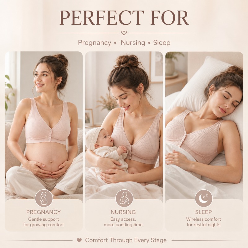 Sutiã de Amamentação Feminino, - Nursing Bra Sleep avaliação e preço