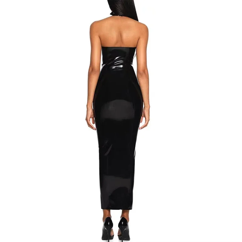 Vestido feminino sexy com gola - Strapless Bra Backless avaliação e preço